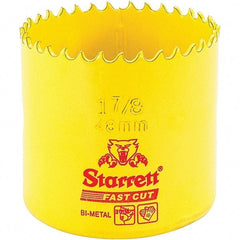 Starrett - 1-7/8" Diam, 1-5/8" Cutting Depth, Hole Saw - High Speed Steel Saw, Toothed Edge - Best Tool & Supply