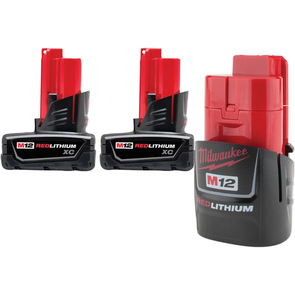 Power Tool Battery: 12V, Lithium-ion 3 Ah, 1 hr Charge Time, Series M12 XC RED