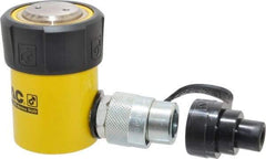 Enerpac - 10 Ton, 1" Stroke, 2.24 Cu In Oil Capacity, Portable Hydraulic Single Acting Cylinder - 2.24 Sq In Effective Area, 3.53" Lowered Ht., 4.53" Max Ht., 1.69" Cyl Bore Diam, 1.5" Plunger Rod Diam, 10,000 Max psi - Best Tool & Supply