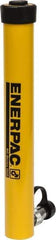 Enerpac - 10 Ton, 14" Stroke, 31.31 Cu In Oil Capacity, Portable Hydraulic Single Acting Cylinder - 2.24 Sq In Effective Area, 17.75" Lowered Ht., 31.75" Max Ht., 1.69" Cyl Bore Diam, 1.5" Plunger Rod Diam, 10,000 Max psi - Best Tool & Supply