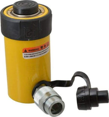 Enerpac - 15 Ton, 2" Stroke, 6.28 Cu In Oil Capacity, Portable Hydraulic Single Acting Cylinder - 3.14 Sq In Effective Area, 5.88" Lowered Ht., 7.88" Max Ht., 2" Cyl Bore Diam, 1.625" Plunger Rod Diam, 10,000 Max psi - Best Tool & Supply