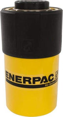 Enerpac - 25 Ton, 2" Stroke, 10.31 Cu In Oil Capacity, Portable Hydraulic Single Acting Cylinder - 5.16 Sq In Effective Area, 6.5" Lowered Ht., 8.5" Max Ht., 2.56" Cyl Bore Diam, 2.25" Plunger Rod Diam, 10,000 Max psi - Best Tool & Supply