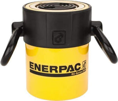 Enerpac - 50 Ton, 2" Stroke, 22.09 Cu In Oil Capacity, Portable Hydraulic Single Acting Cylinder - 11.04 Sq In Effective Area, 6.94" Lowered Ht., 8.94" Max Ht., 3.75" Cyl Bore Diam, 3.125" Plunger Rod Diam, 10,000 Max psi - Best Tool & Supply