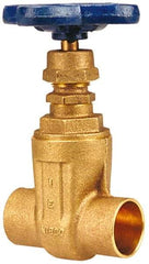 NIBCO - 1/2" Pipe, Class 125, Soldered Bronze Solid Wedge Stem Gate Valve - 200 WOG, 125 WSP, Screw-In Bonnet - Best Tool & Supply