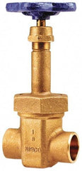 NIBCO - 2-1/2" Pipe, Class 150, Soldered Bronze Solid Wedge Rising Stem Gate Valve with Oxygen Service - 300 WOG, 150 WSP, Bolted Bonnet - Best Tool & Supply