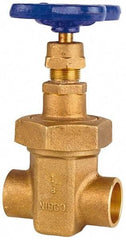 NIBCO - 3/8" Pipe, Class 150, Soldered Bronze Solid Wedge Stem Gate Valve - 300 WOG, 150 WSP, Union Bonnet - Best Tool & Supply