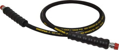 Enerpac - 1/4" Inside Diam x 3/8 NPT 6' Hydraulic Pump Hose - 10,000 psi, 3/8 NPTF Male Opposite End, Rubber - Best Tool & Supply