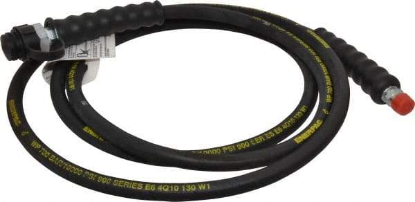 Enerpac - 1/4" Inside Diam x 3/8 NPT 10' Hydraulic Pump Hose - 10,000 psi, CH-604 Opposite End, Rubber - Best Tool & Supply