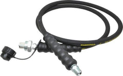 Enerpac - 1/4" Inside Diam x 1/4 NPT 6' Hydraulic Pump Hose - 10,000 psi, CH-604 Opposite End, Rubber - Best Tool & Supply