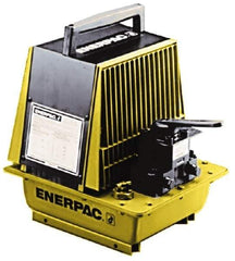 Enerpac - 10,000 psi Air-Hydraulic Pump & Jack - 1 Gal Oil Capacity, 4-Way, 3 Position Valve, Use with Double Acting Cylinders, Advance, Hold & Retract - Best Tool & Supply