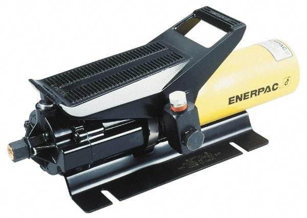 Enerpac - 10,000 psi Air-Hydraulic Pump & Jack - 72 Cu In Oil Capacity, Use with Single Acting Cylinders, Advance, Hold & Retract - Best Tool & Supply