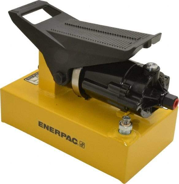 Enerpac - 10,000 psi Air-Hydraulic Pump & Jack - 80 Cu In Oil Capacity, Use with Single Acting Cylinders, Advance, Hold & Retract - Best Tool & Supply