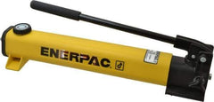 Enerpac - 1/2" Piston Stroke, 3/4" Diam, 0.221, 0.055" Cu In per Stroke, 55 Cu In Reservoir Capacity, Manual Hydraulic Pump - 10,000 psi, 63 Lbs. Max Handle Effort - Best Tool & Supply