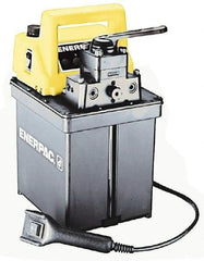 Enerpac - 10,000 psi Electric Hydraulic Pump & Jack - 0.5 Gal Oil Capacity, 3-Way, 2 Position Valve, Use with Single Acting Cylinders, Advance, Hold & Retract - Best Tool & Supply