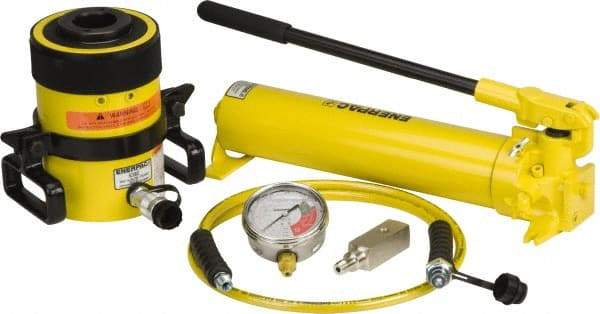 Enerpac - 60 Ton Capacity, Cylinder No. RCH-603, Manual Hydraulic Pump & Cylinder Set - Pump No. P-80 - Best Tool & Supply