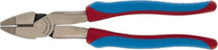 Channellock - 9" OAL, 1-17/32" Jaw Length x 1-5/16" Jaw Width, Linesman's Pliers - Serrated Jaw, Round Nose Head, Comfort Grip Handles - Best Tool & Supply