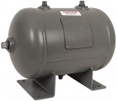 Made in USA - 4.7 Gallon, 200 Max psi Universal Horizontal Tank - 3/4" Inlet, 16" Tank Length x 10" Tank Diam - Best Tool & Supply