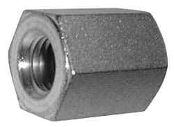 Made in USA - M12x1.75 Metric Coarse, 1-1/2" OAL Stainless Steel Standard Coupling Nut - 5/8" Width Across Flats - Best Tool & Supply