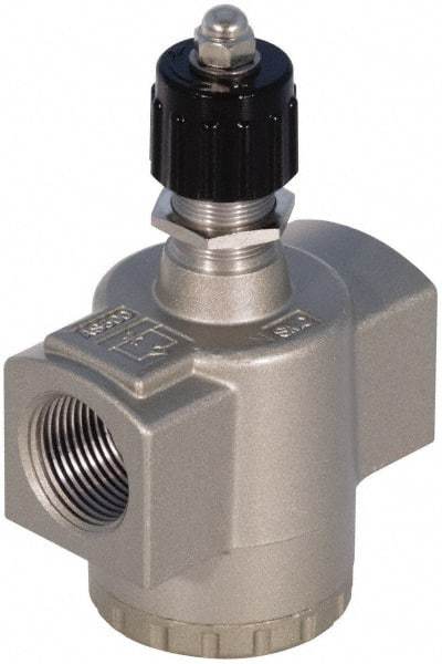 SMC PNEUMATICS - 1-1/4" Male NPT x 1-1/4" Female NPT Flow & Speed Control Valve - Inline Type - Best Tool & Supply