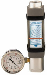 Hedland - 3/4" NPTF Port Flowmeter with Gage Installed - 600 Max psi, 50 SCFM, Anodized Aluminum - Best Tool & Supply