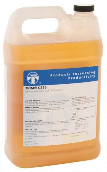 Master Fluid Solutions - Trim C320, 1 Gal Bottle Cutting & Grinding Fluid - Synthetic, For Drilling, Form-Grinding, Reaming, Tapping - Best Tool & Supply