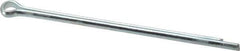 Value Collection - 3/32" Diam x 2" Long Extended Prong Cotter Pin - Grade 2, Zinc-Plated, Steel - Best Tool & Supply