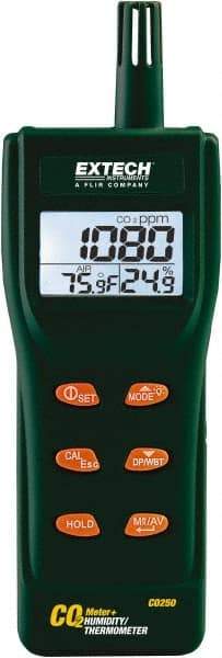 Extech - -14 to 140°F, 0 to 9.99% Humidity Range, Air Quality Monitor - Best Tool & Supply