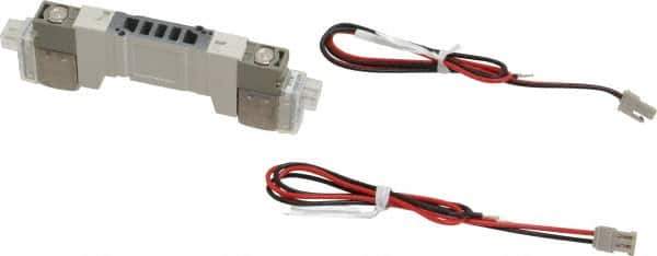 SMC PNEUMATICS - 0.3 CV Flow Rate, Double Solenoid Pilot Operated Valve - 5 Port, 2 Position, 1/4" Push to Connect Inlet, 24 V - Best Tool & Supply