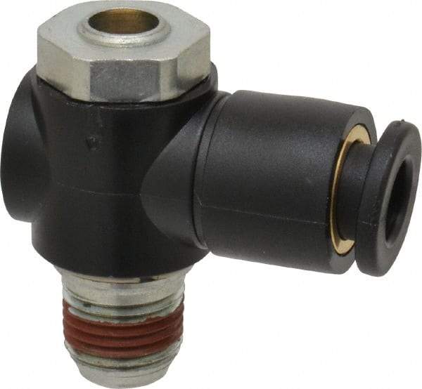 ARO/Ingersoll-Rand - 1/8" Male NPT x 1/4" Female NPT Right Angle Flow Control Valve - Best Tool & Supply