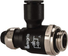 Legris - 10mm Tube OD x 3/8 Male BSPP Compact Meter Out Flow Control Valve - 14.5 to 145 psi, Nylon - Best Tool & Supply