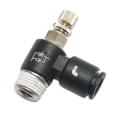 Legris - 8mm Tube OD x 3/8" BSPP Miniature Flow Control Regulator - 0 to 145 psi & Nylon Material - Best Tool & Supply