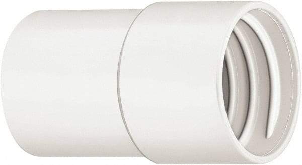 Hi-Tech Duravent - 1-1/4" Screw-On Hose Cuff - PVC, White - Best Tool & Supply