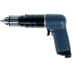 Ingersoll-Rand - 3/8" Keyed Chuck - Pistol Grip Handle, 3,950 RPM, 0.51 hp, 90 psi - Best Tool & Supply