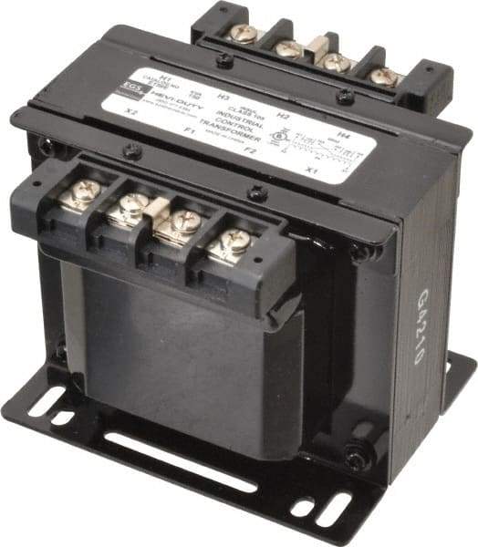 Sola/Hevi-Duty - 1 Phase, 0.15 kVA, Control Transformer - 2 Input, 1 Output Winding, 60 Hz, 4.48 Inch Deep x 3.89 Inch High, 131°F Temp Rise - Best Tool & Supply