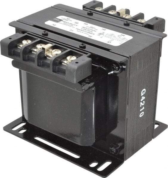 Sola/Hevi-Duty - 1 Phase, 0.2 kVA, Control Transformer - 2 Input, 1 Output Winding, 60, 50/60 at 220 V x 440 V, 50/60 at 230 V x 460 V Hz, 4.79 Inch Deep x 3.89 Inch High, 131°F Temp Rise - Best Tool & Supply