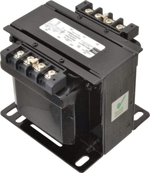 Sola/Hevi-Duty - 1 Phase, 0.35 kVA, Control Transformer - 2 Input, 1 Output Winding, 60, 50/60 at 220 V x 440 V, 50/60 at 230 V x 460 V Hz, 5.53 Inch Deep x 4.53 Inch High, 131°F Temp Rise - Best Tool & Supply