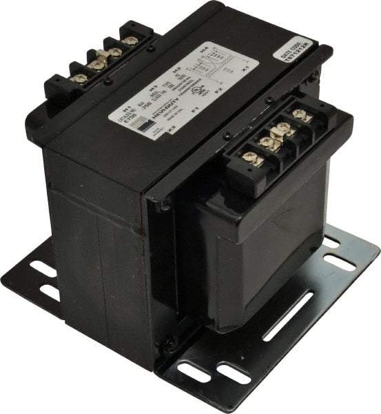 Sola/Hevi-Duty - 1 Phase, 0.75 kVA, Control Transformer - 2 Input, 1 Output Winding, 60, 50/60 at 220 V x 440 V, 50/60 at 230 V x 460 V Hz, 6.93 Inch Deep x 5.56 Inch High, 131°F Temp Rise - Best Tool & Supply