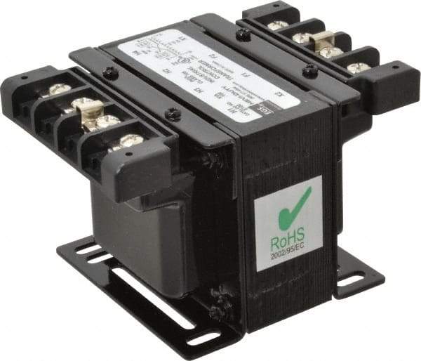 Sola/Hevi-Duty - 1 Phase, 0.1 kVA, Control Transformer - 2 Input, 1 Output Winding, 60, 50/60 at 220 V x 440 V, 50/60 at 230 V x 460 V Hz, 4.61 Inch Deep x 2.96 Inch High, 131°F Temp Rise - Best Tool & Supply