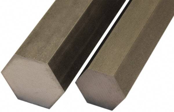 Value Collection - 3/8" Width Across Flats x 6' Long, Steel Hexagon Bar - Material Specification 12L14 - Best Tool & Supply