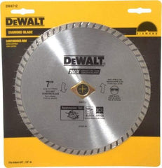 DeWALT - 7" Diam, 5/8" Arbor Hole Diam, Wet & Dry Cut Saw Blade - Diamond-Tipped, Standard Round Arbor - Best Tool & Supply