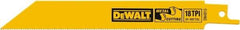 DeWALT - Bi-Metal Reciprocating Saw Blade - Straight Profile, 18 TPI, Toothed Edge - Best Tool & Supply