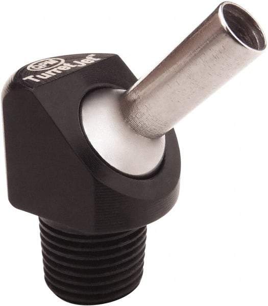 QPM Products - 0.16" ID x .50" L Coolant Hose Nozzle - 1/8" NPT, Use with CNC Lathes - Best Tool & Supply