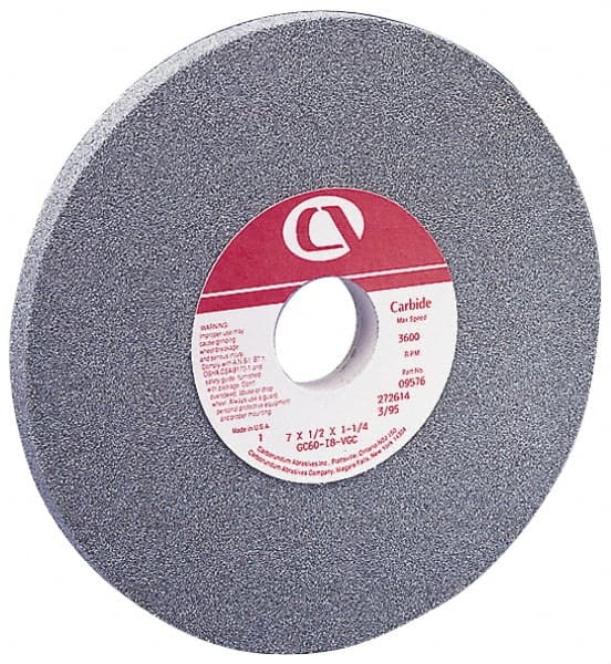 Grier Abrasives - 8" Diam x 2-1/4" Hole x 1/2" Thick, J Hardness, 60 Grit Surface Grinding Wheel - Best Tool & Supply