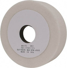 Grier Abrasives - 5" Diam, 1-1/4" Hole Size, 1-1/2" Overall Thickness, 46 Grit, Type 6 Tool & Cutter Grinding Wheel - Coarse Grade, Aluminum Oxide, J Hardness, Vitrified Bond, 4,966 RPM - Best Tool & Supply