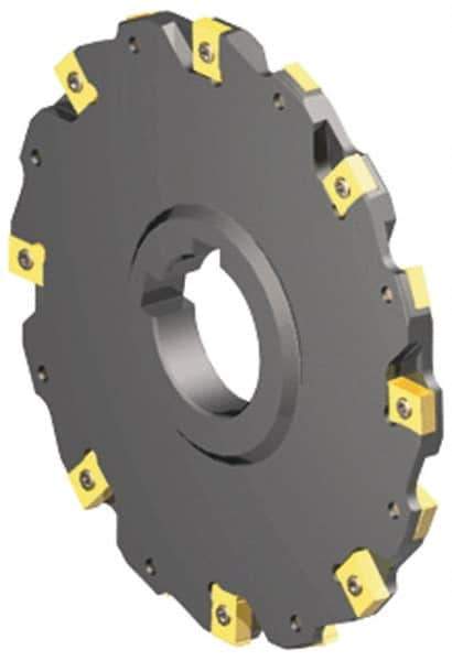 Kennametal - Arbor Hole Connection, 1/2" Cutting Width, 2-7/8" Depth of Cut, 8" Cutter Diam, 1-1/2" Hole Diam, 18 Tooth Indexable Slotting Cutter - 90° LN Toolholder, LNE 1255... Insert - Best Tool & Supply