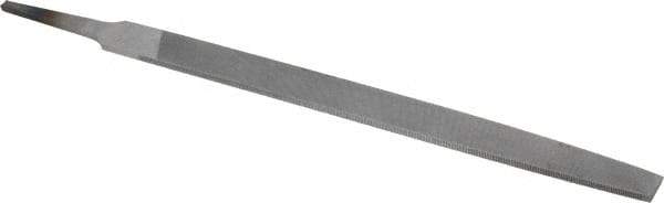 Nicholson - 8" Long, Second Cut, Mill American-Pattern File - Single Cut, 9/64" Overall Thickness, Tang - Best Tool & Supply