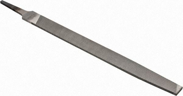 Nicholson - 10" Long, Smooth Cut, Mill American-Pattern File - Single Cut, 11/64" Overall Thickness, Tang - Best Tool & Supply