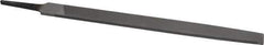 Nicholson - 12" Long, Second Cut, Mill American-Pattern File - Single Cut, 7/32" Overall Thickness, Tang - Best Tool & Supply