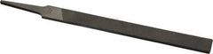 Nicholson - 6" Long, Second Cut, Flat American-Pattern File - Double Cut, 5/32" Overall Thickness, Tang - Best Tool & Supply