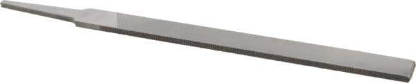 Nicholson - 6" Long, Smooth Cut, Flat American-Pattern File - Double Cut, 5/32" Overall Thickness, Tang - Best Tool & Supply